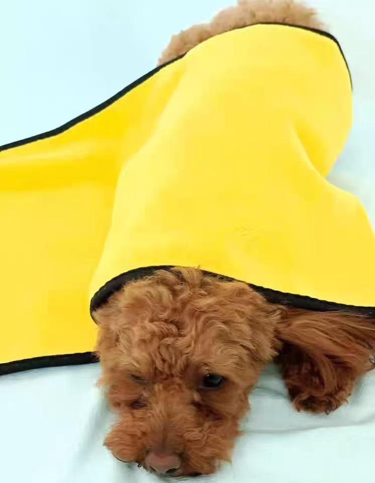 【超吸水・速乾】犬用タオル - ソフトでふっくらポリエステル素材、入浴やグルーミングに最適、ペット用乾燥クロス、ペットタオル、犬用バスタオル、入浴用犬用タオル - 画像 (5)